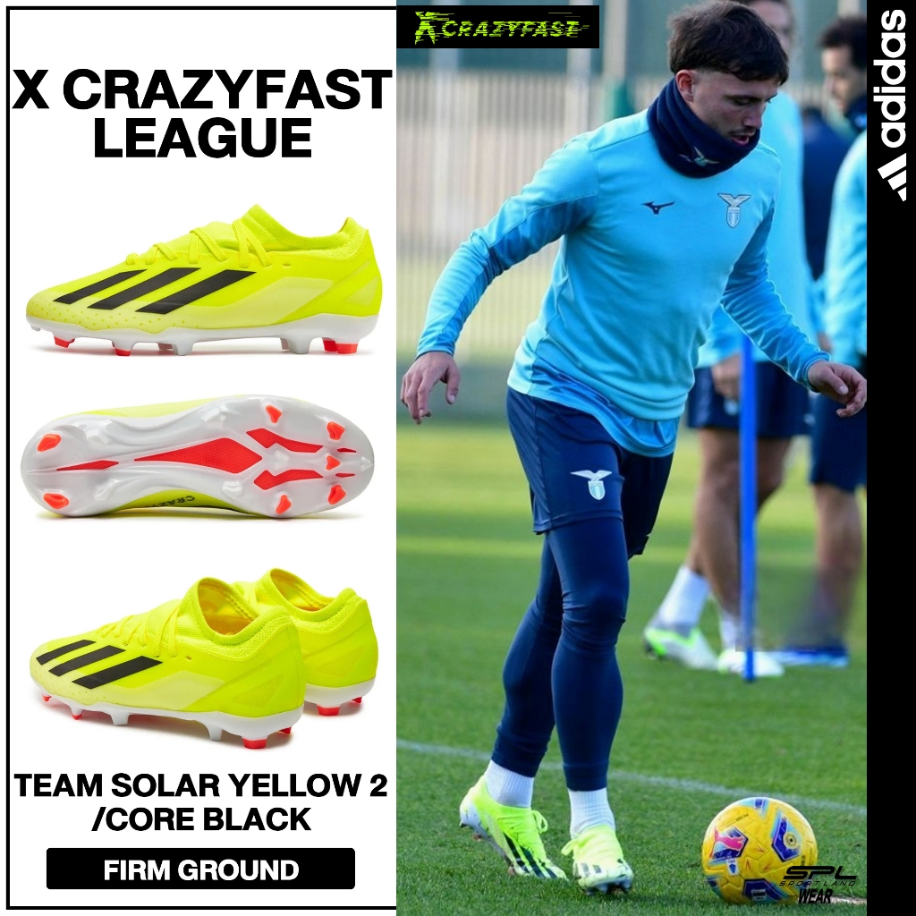 Adidas อาดิดาส รองเท้าฟุตบอล รองเท้าสตั๊ด สำหรับเด็ก KD X Crazyfast League Firm Ground IF0691 (2300)
