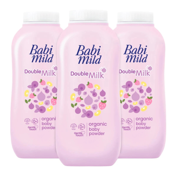 (แพ็ค3กป.) Babi mild แป้งเบบี้มายด์ กระป๋องเล็ก ขนาด 160 กรัม ขนาดพกพา
