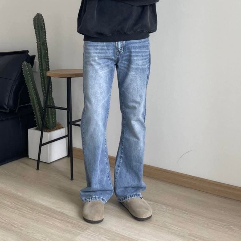 ABOUT BOY กางเกงยีนส์ผู้ชายทรงแฟลร์ รุ่น Street flares jeans