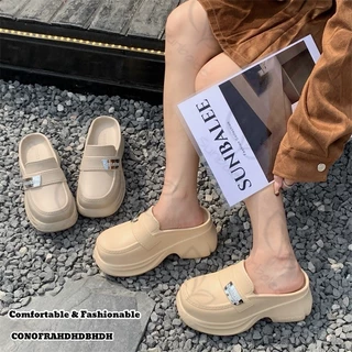 รองเท้าคัชชู หุ้มส้น รองเท้าใส่ทำงาน รองเท้าผู้หญิงแฟชั่น ส้นหนา 8 เซน เสริมส้น งานEVA SHO-SUNG308