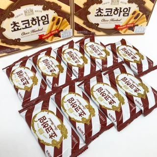 CROWN CHOCO HEIM 142g ไส้ช็อคโกแลต ขนมเกาหลี 초코하임 บิสกิตสอดไส้ครีมเฮเซลนัท