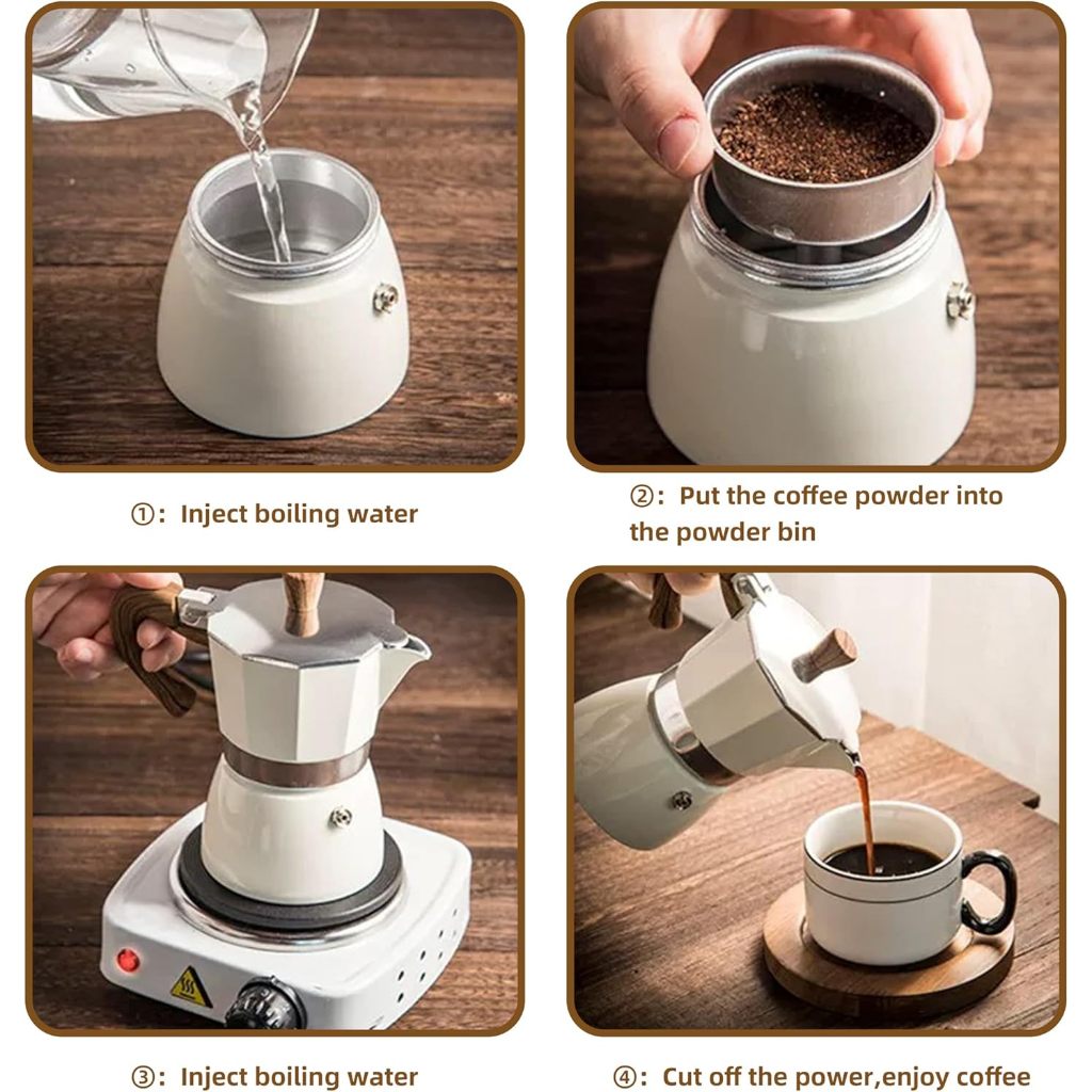 3 คัพ และ 6 คัพ หม้อชงกาแฟแบบมอกา มก้าพอท แบบพกพา กาต้มกาแฟ เครื่องชงกาแฟ moka pot เครื่องชงกาแฟอลูมิเนียมมอคค่า ราคา ถูกที่สุด ดีลบีเคเค แกลเลอรีภาพที่ 8
