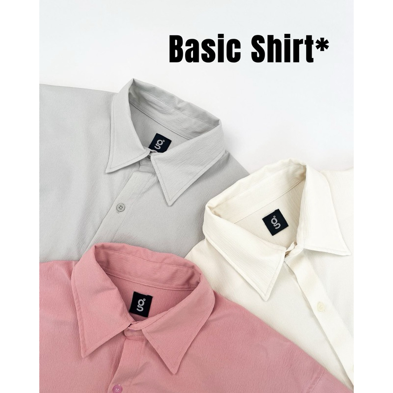 (xs-xxl) BASIC SHIRT เสื้อเชิ้ต เสื้อคอปก เสื้อทำงาน Oversize (gst)