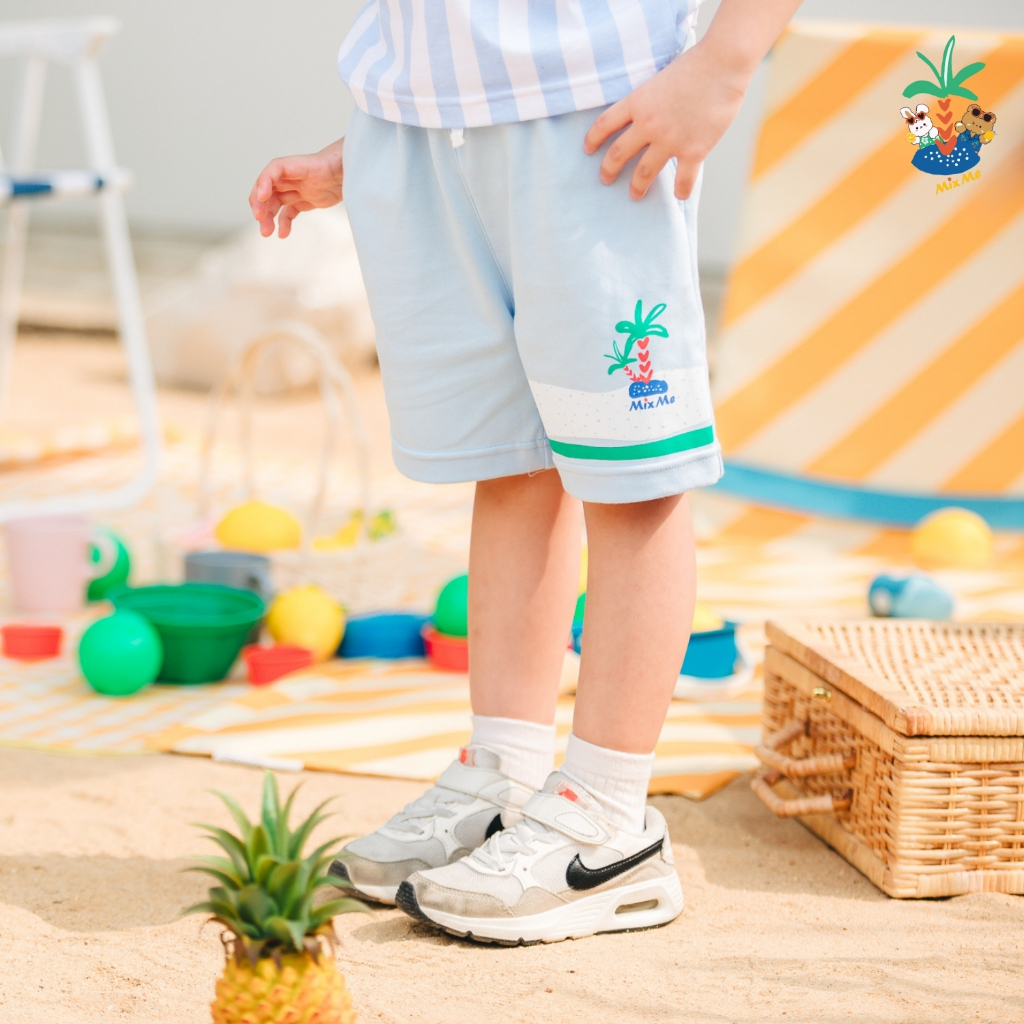 Mix Me กางเกงขาสั้น เรียบๆ ลาย Summer ผ้า INTERLOCK 100%Cotton เด็กชาย อายุ 1-7 ปี เสื้อผ้าเด็ก รุ่น