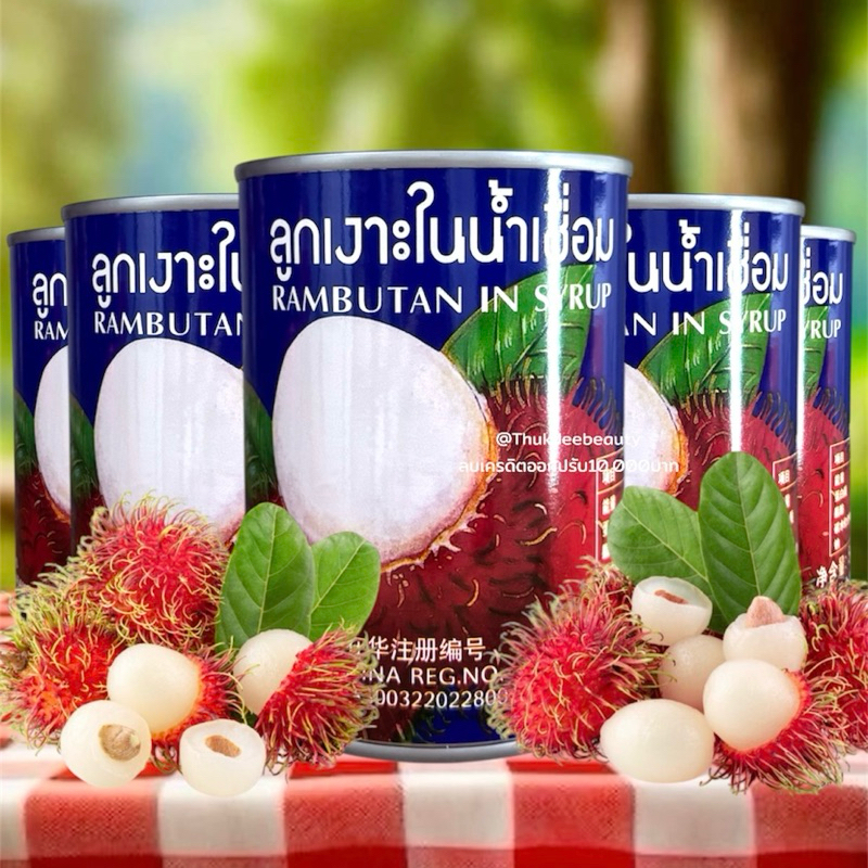ส่งไว/ส่งฟรี [ซื้อในไลฟ์ลด50%] เงาะในน้ำเชื่อม เงาะกระป๋อง​ 3 กระป๋อง เงาะจิงโจ้​ Rambutan in Syrub เงาะ​ ผลไม้​กระป๋