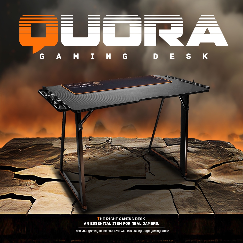 Neolution E-Sport Gaming Desk รุ่น QUORA โต๊ะเกมมิ่ง โต๊ะเล่นเกมส์ โต๊ะคอมพิวเตอร์ ขาเหล็ก
