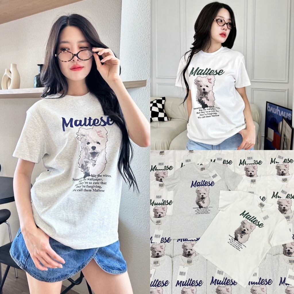 🍊 VL เสื้อยืด ลายน้องหมาดัชชุนแบรนด์สุดฮิต ผ้ายืดหยุ่น ทรงสวย ใส่สบาย