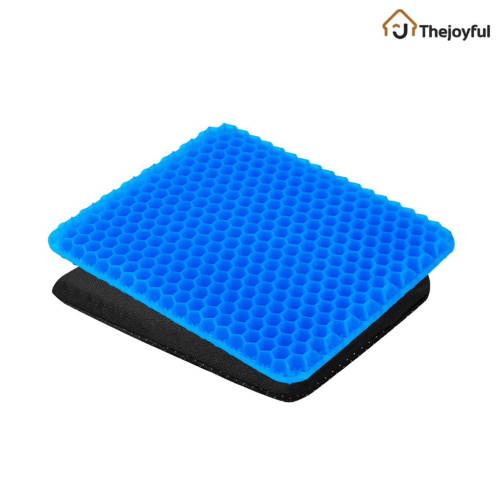 Thejoyful เบาะเจลรองนั่ง เบาะเจลรังผึ้ง Cushion ที่รองนั่งเพื่อสุขภาพ ลดอาการปวดเมื่อย