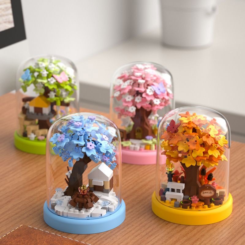 ดอกไม้ ตัวต่อดอกไม้ DIY ของเล่น ของขวัญวันเกิด ขนาดเล็ก ของขวัญสำหรับสาวๆ ตัวต่อดอกไม้น่ารัก