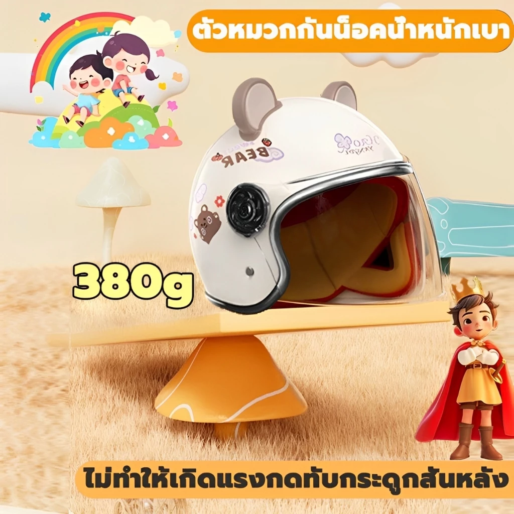 【ทรงใหม่สุด2026】หมวกกันน็อคเด็ก 22 สรูปแบบการ์ตูน เหมาะสำหรับเด็ก 2-16 ปี อัพเกรดความแข็งแรง เลนส์ HD กันลม กันน้ำ thumbnail 4