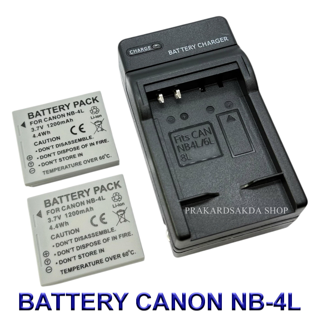 NB-4L / NB4L Battery and Charger For Canon IXUS 30,40,50,55,60,65,70,75,80,100,110,300,SD400,SD600,SD750,SD780,SD1000