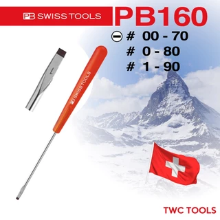 PB160 ไขควงช่างไฟฟ้า แบน เบอร์ 00, 0, 1 ไขควงด้ามเรียว PB SWISS TOOLS สวิส