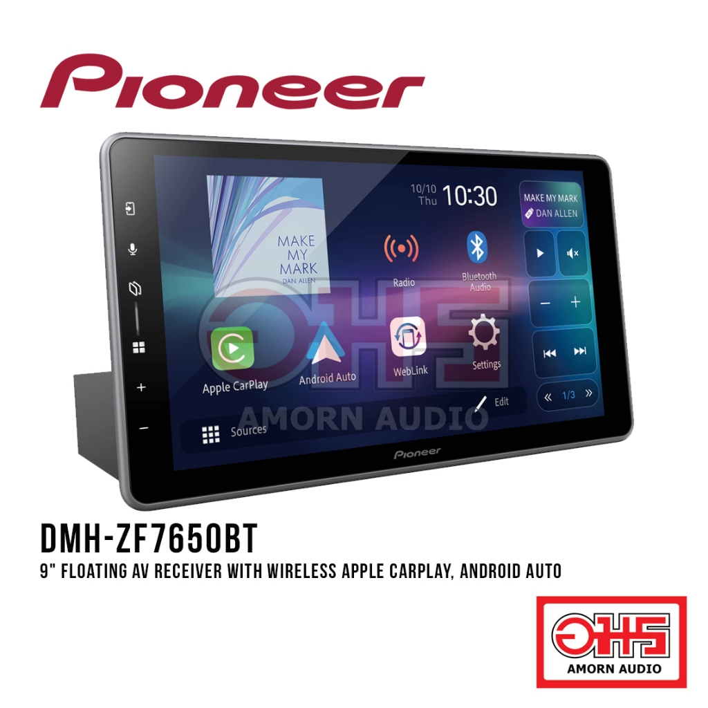 PIONEER | DMH-ZF7650BT 9" Floating AV Receiver with Wireless Apple CarPlay, Android Auto | AMORN AUD