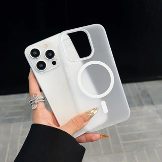 เคสไอโฟน 13 11 15 Pro Max เคส iphone 17 16 Pro Max 12 14 Pro เคสใสไอโฟน เคสโทรศัพท์แบบบางพิเศษเคลือบแม่เหล็กสำหรับ-CXK