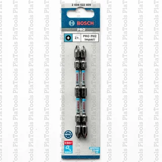 ดอกไขควงสีดำ Bosch Impact PH2 ยาว 65mm./110mm./150mm. แกน1/4" ปลายแม่เหล็ก (แพ็ค2ดอก)