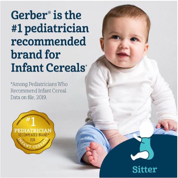 ✳️[แท้ 100%/พร้อมส่ง]✳️ Gerber Cereal for Baby Grain & Grow 8+ Months Oatmeal Banana Strawberry 8 oz (227 g) อาหารเด็ก - รูปที่ 5