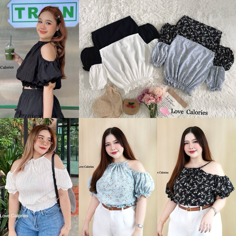✅ลายใหม่ เข้าค่ะ/LC/ เสื้อสาวอวบ เว้าไหล่ เอวจั๊ม ❤️เสื้อที่ใส่แล้วดูเด็กลง #เสื้อผ้าไซส์ใหญ่ สาว อ้วน พลัสไซส์
