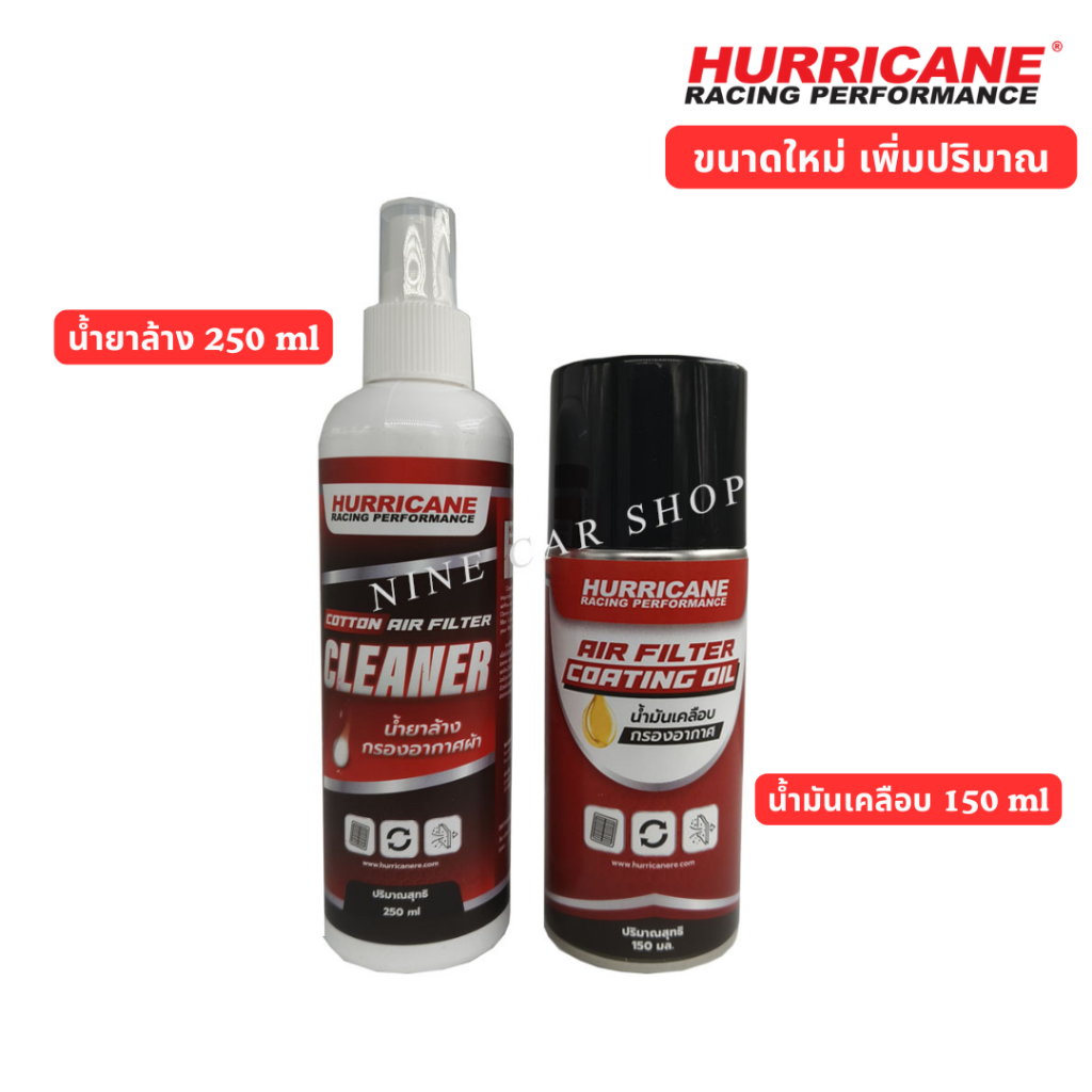 🔥Hurricane น้ำยาล้าง เคลือบกรองอากาศผ้า