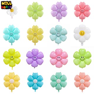 ลูกโป่งดอกไม้ ลูกโป่งฟรอยรูปดอกไม้ ดอกไม้ยิ้ม สำหรับตกแต่งจั…