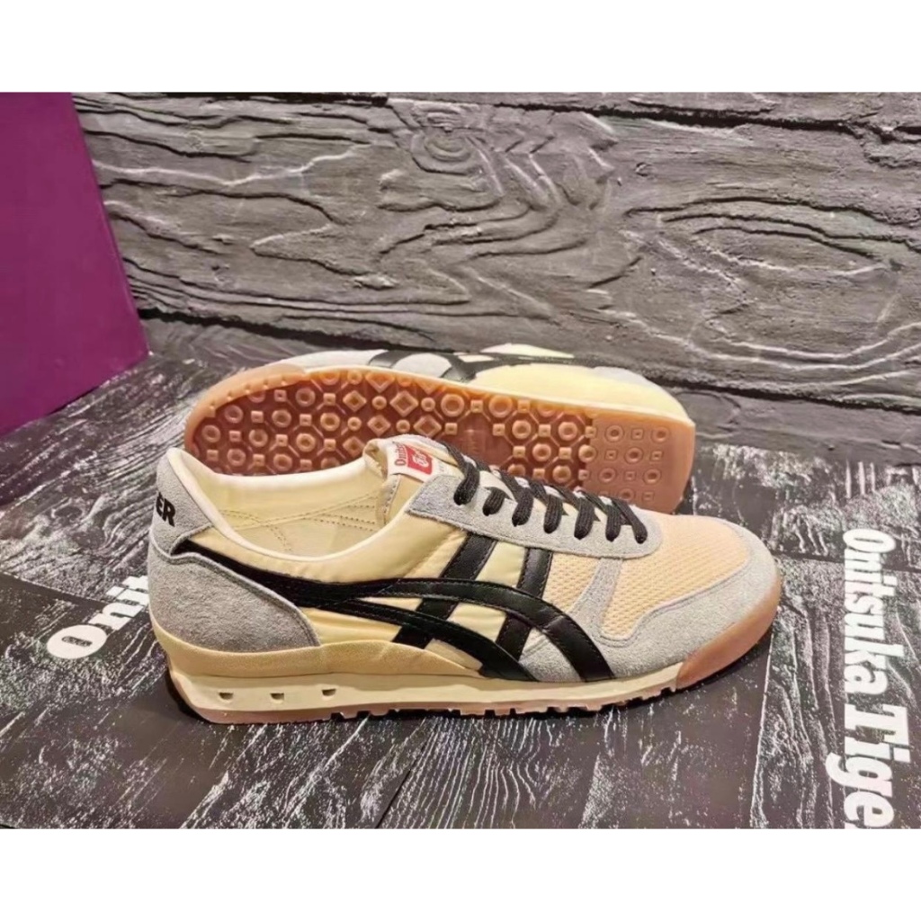 Onitsuka Tiger Ultimate 81 Nm หนังกลับสองชั้น แฟชั่น รองเท้าลําลองชีวิต