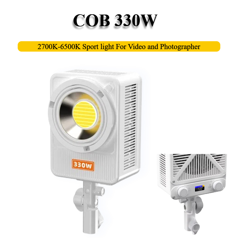 330W LED Bowens Flood Light  2700-6500k ปรับค่าสีและปรับกำลังไฟได้ Sport Light ไฟLED สีขาว