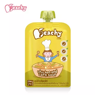 Peachy อาหารเสริมสำหรับเด็ก รสซุปข้าวโพดไก่ 1 ถุง (R9)