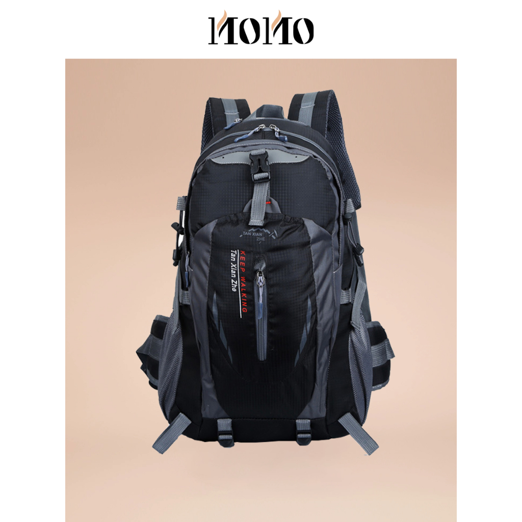 MOMO 40L กระเป๋าปีนเขากลางแจ้ง ยอดนิยม  กันน้ำ  คุณภาพสูง เป้แฟชั่นความจุขนาดใหญ่  unisex