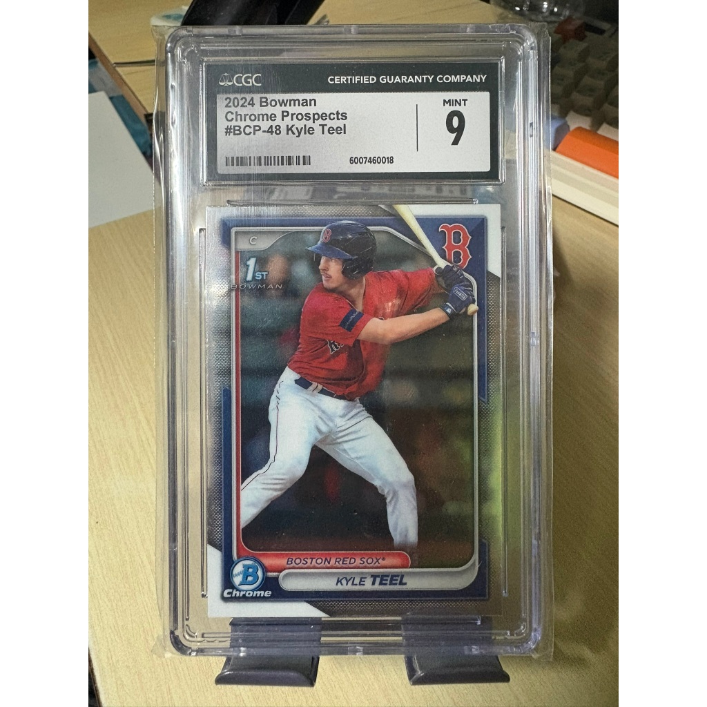 การ์ดเบสบอล MLB 2024 Bowman 1ST Chrome Prospect Kyle Teel CGC 9