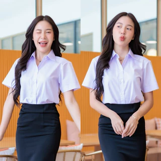 เสื้อนักศึกษาหญิงเข้ารูป เสื้อนักศึกษาถูกระเบียบ (ทรงมหิดล ทรงอาชีวะ ทรงจุฬา)