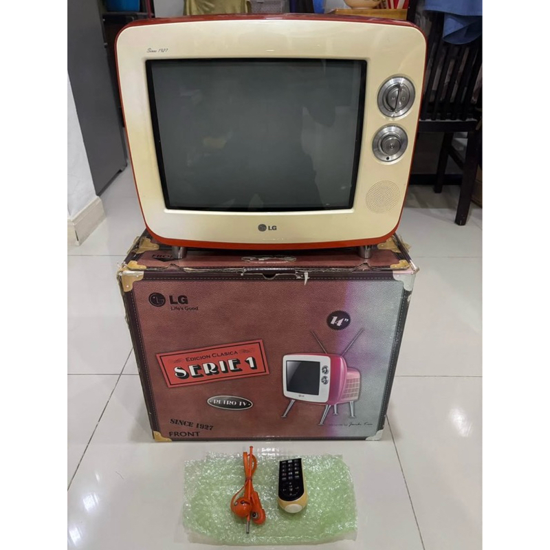LG Retro CRT TV 14 inches Orange color box set
