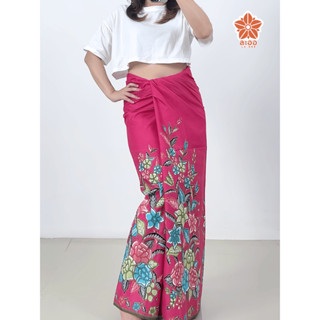 ผ้าถุง ลายดอกไม้ ลายยอดฮิต ลายปาเต๊ะ กระโปรง ลายดอกไม้ เย็บแ…