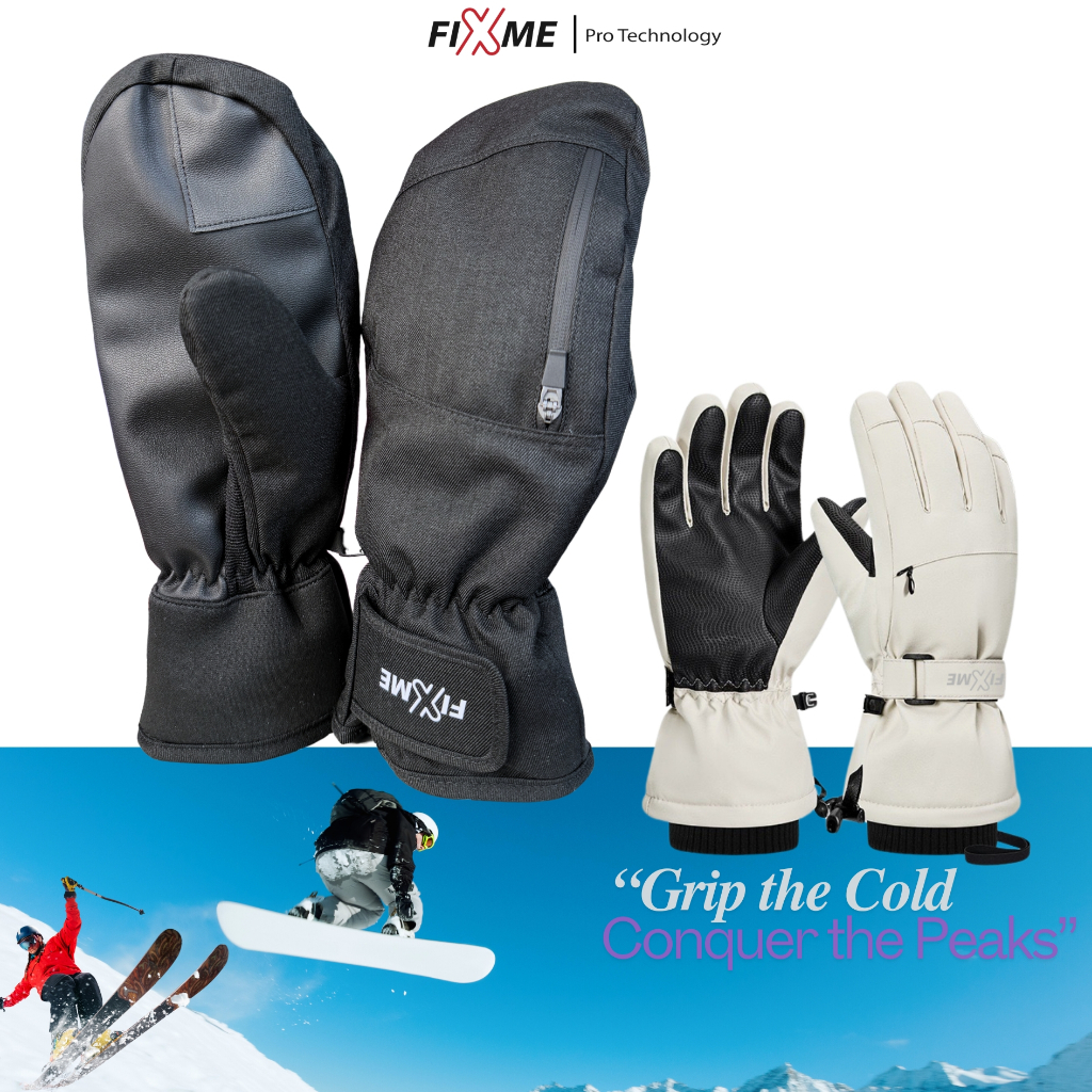 ถุงมือสโนว์บอร์ด ถุงมือสกี  กันหนาวติดลบ FIXME