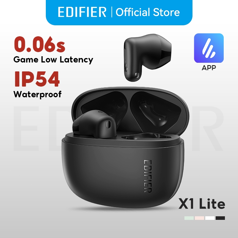 Edifier X1 Lite หูฟังไร้สาย Bluetooth V5.4 เสียงสนทนาชัดเจน ระดับ IP54 ความหน่วงต่ำ 60ms เล่นได้นาน 