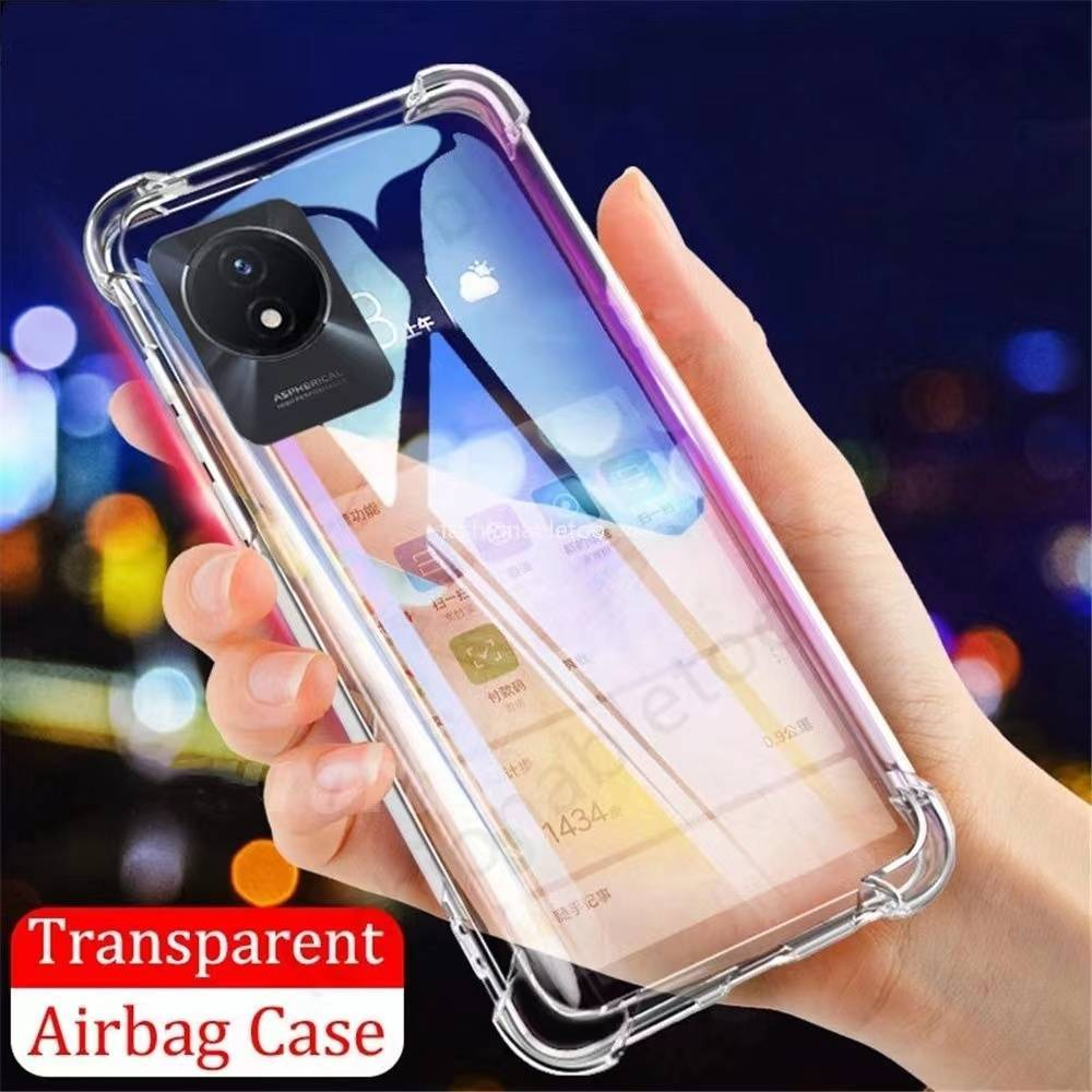 เคสใสชิลิโคนนิ่ม สำหรับ Vivo Y16 Y02S Y02 Y02A Y02T Y15S Y01 Y01A Y30 5G Y22 Y22S Y35 Y76 Y52 Y72 เคสใสกันกระแทกนิ่ม