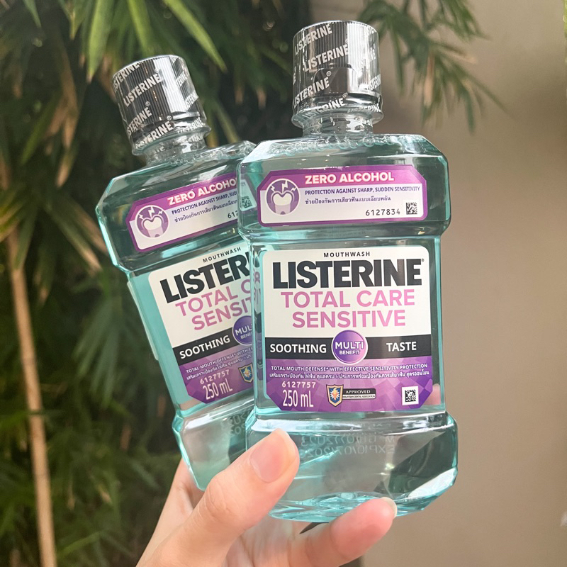 ลิสเตอรีน listerine น้ำยาบ้วนปาก total care sensitive ขนาด 250ml ขวดเล็ก