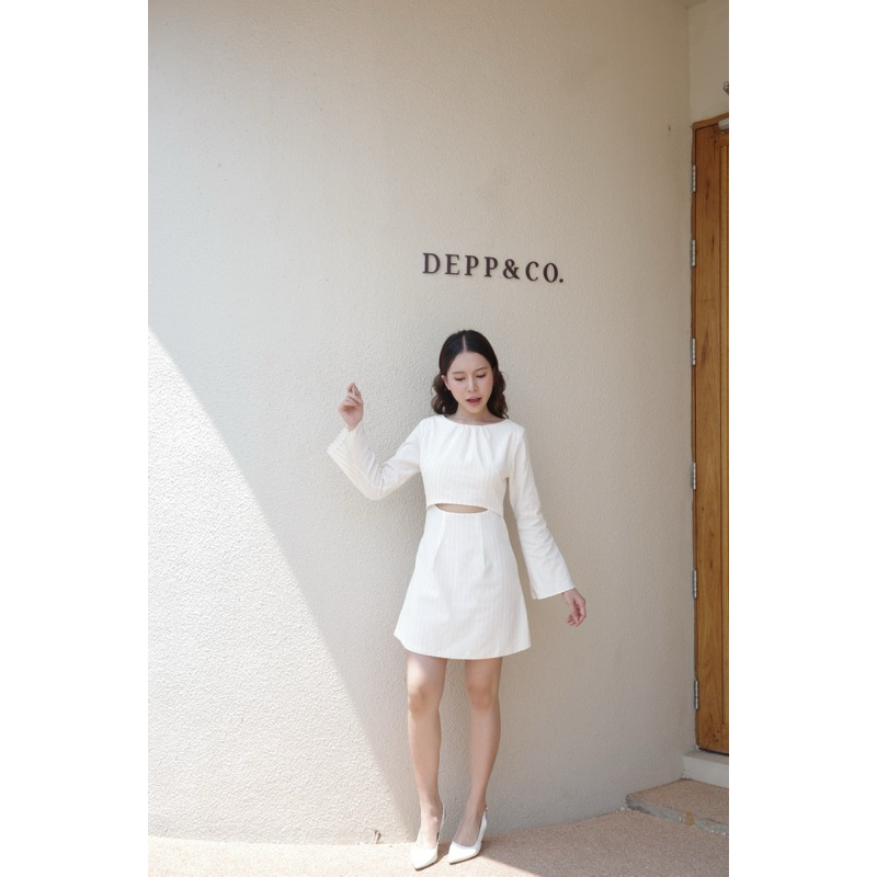 LIBONY |  DAINTY DOLL DRESS เดรสเว้าเอวกระโปรงสั้น - รูปที่ 5