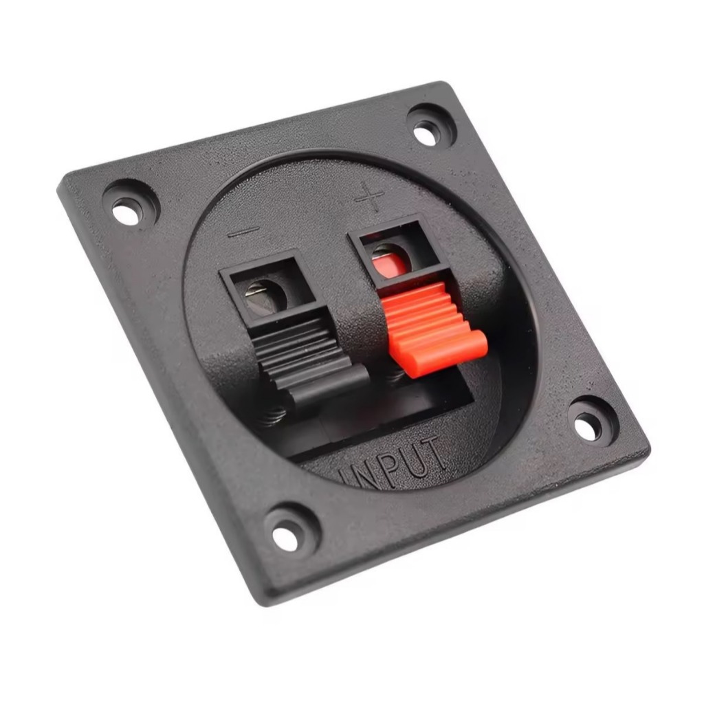 แท๊ปลำโพง2P เหลียมเล็ก 56MM อุปกรณ์ตู้ลำโพง แท๊ป 2P แท๊ปเหลี่ยม แท๊ปลำโพงพลาสติก แท๊ปลำโพงแบบหนีบ แท๊ปเหลี่ยมเล็ก56.ซม.