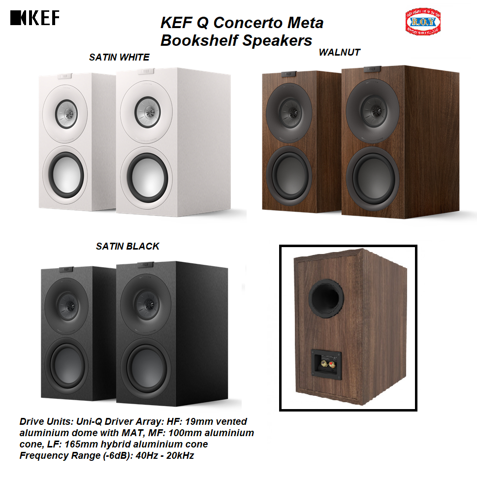 KEF Q Concerto Meta Three-Way Bookshelf Speaker (Pair)