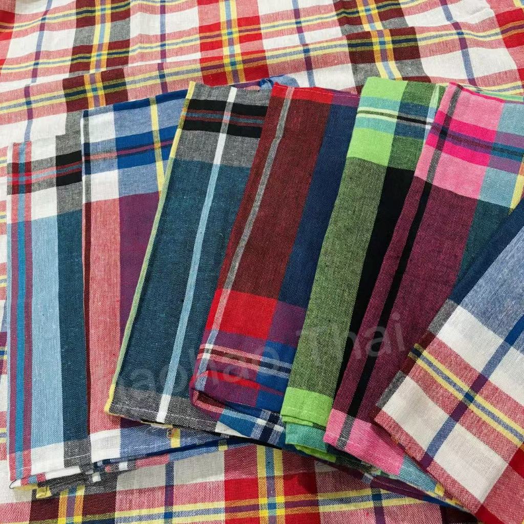 ผ้าขาวม้า เย็บริมสำเร็จ ผ้าขาวม้าเนื้อนิ่ม ผ้านุ่งผู้ชาย 75×180 ซม มีบริการเก็บเงินปลายทาง ราคา ถูกที่สุด ดีลบีเคเค แกลเลอรีภาพที่ 2