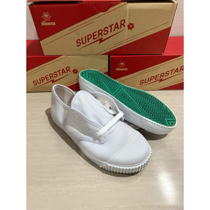 รองเท้าผ้าใบนันยาง รุ่นซุปเปอร์สตาร์ โฉมใหม่พร้อมส่งค่ะเบอร์31-45มี3สีน้ำตาล ขาว และดำ รับบิลเบิกโรงเรียนแจ้งทางแชทเลยคะ ราคา ถูกที่สุด ดีลบีเคเค แกลเลอรีภาพที่ 2
