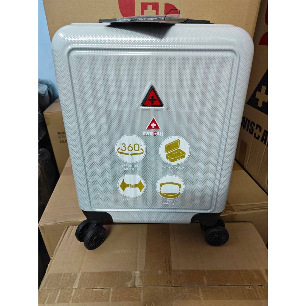 9889shop กระเป๋าเดินทาง 16 นิ้ว Swiss Saint 2009 ระบบ 4 ล้อหมุนรอบ 360° Polycarbonate รุ่น PC1906