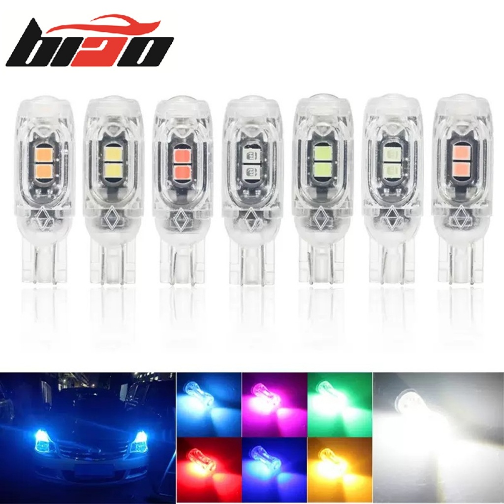 หลอดรถไฟเลี้ยว กระพริบ แฟลช /ไม่กระพริบ T10 2835 5LED มีให้เลือก 7สี สว่างมาก 1หลอด /2หลอด 12V
