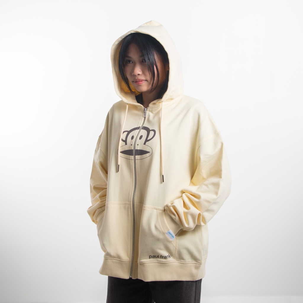 2025 PAUL FRANK เสื้อฮู้ดใส่ได้ทั้งชายและหญิง CLASSIC JULIUS ZIPHOOD