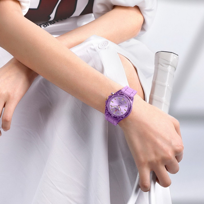 Naviforce นาฬิกาข้อมือผู้หญิง สปอร์ตแฟชั่น NF7115 สายซิลิโคน กันน้ำ ระบบอนาล็อก