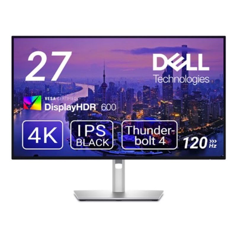 Dell UltraSharp U2725QE 27" 4K Thunderbolt4 Hub Monitor, 99% DCI-P3, Black IPS Panel, 120Hz Refresh 