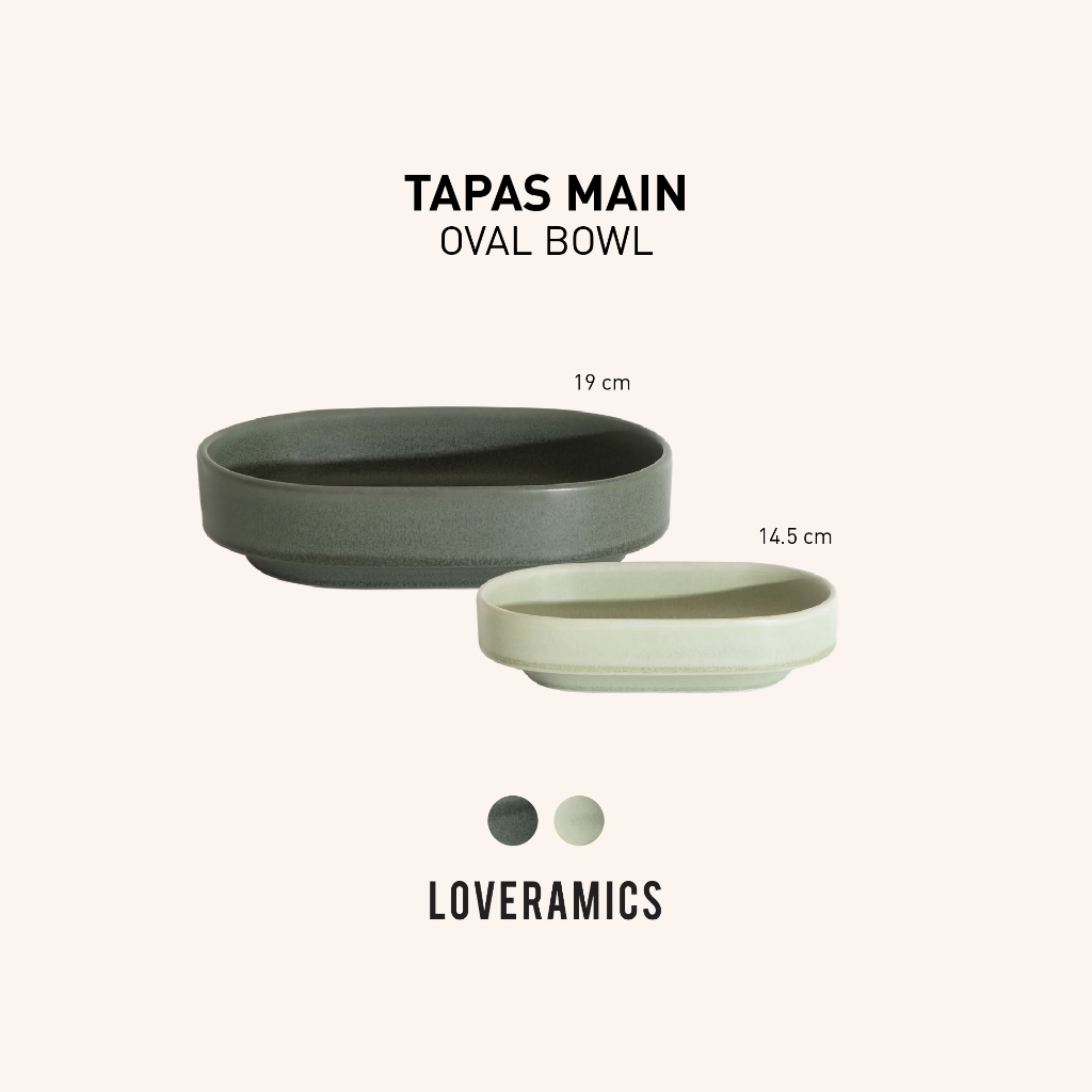 LOVERAMICS Oval Bowl รุ่น Tapas Collection