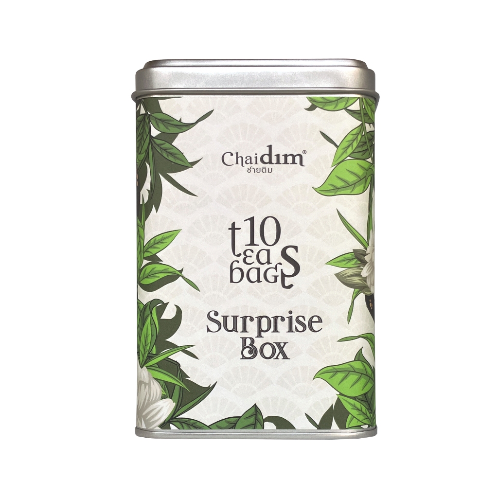 Chaidim 10 Teabags Surprise Box – Black Snake on White ชายดิม กล่องชา เซอร์ไพร์ส์ 10 ซอง กล่องขาว