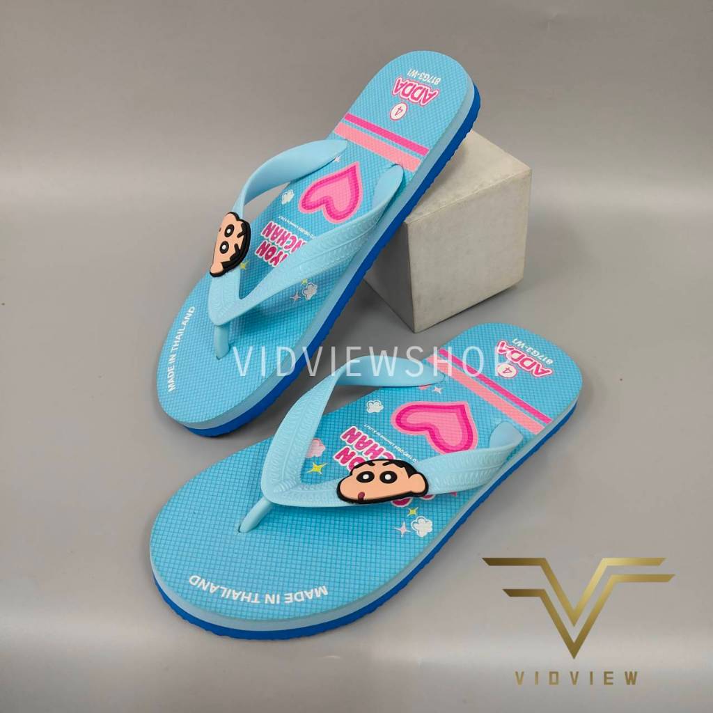 VIDVIEW !!ลดสนั่น!! รองเท้าแตะ Adda 817G3 ลายชินจัง แบบหนีบ เบอร์ 36-39 น้ำหนักเบา
