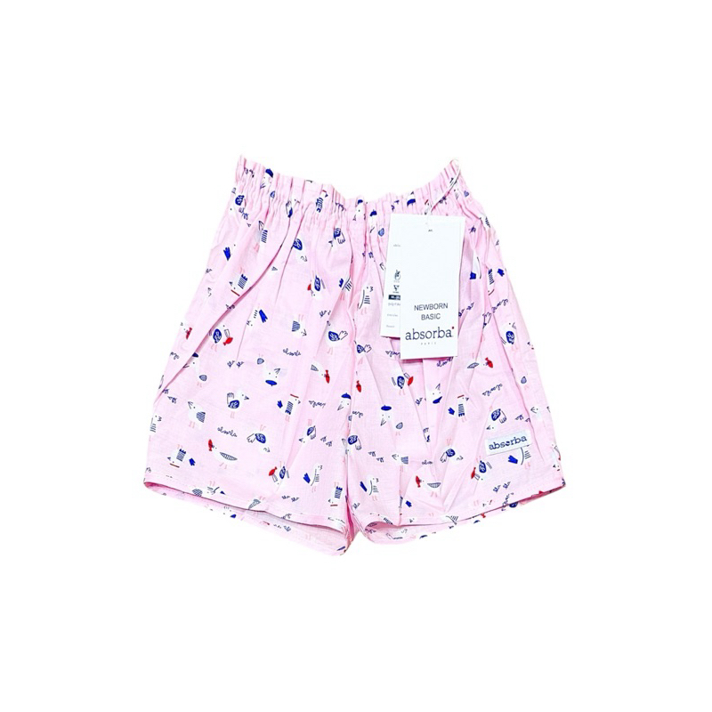 Absorba New Collection กางเกงเด็กขาสั้น แอ็บซอร์บา ผ้าป่าน บางใส่สบาย สำหรับเด็กอายุแรกเกิด-24เดือน