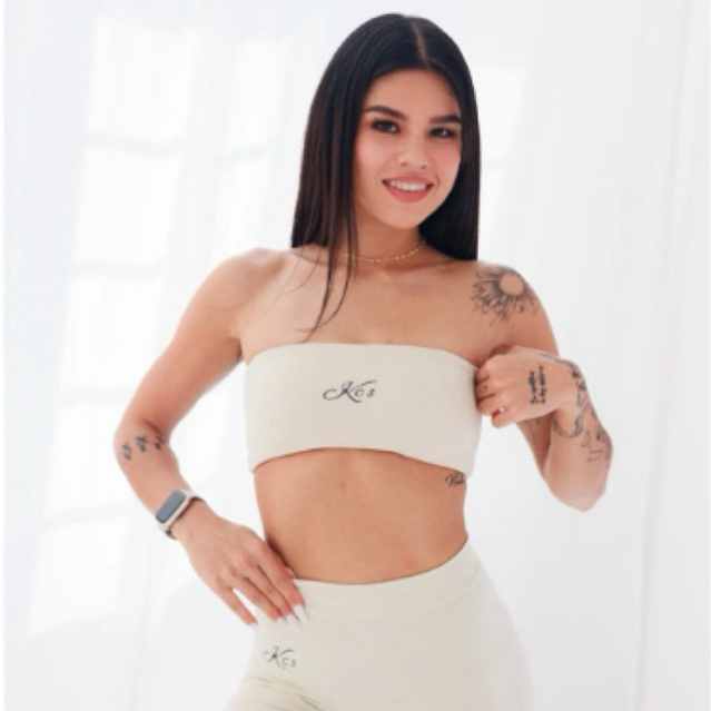 Keep Curves / :  Bandeau Bra สปอร์ตบราเกาะอก (มีฟองน้ำ) ใส่สบาย กระชับ เซ็กซี่
